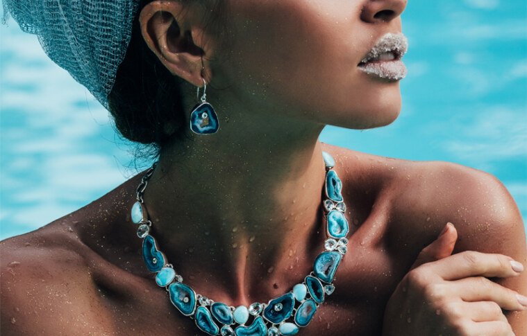 Dive into the Serenity of Blue Agate Jewelry